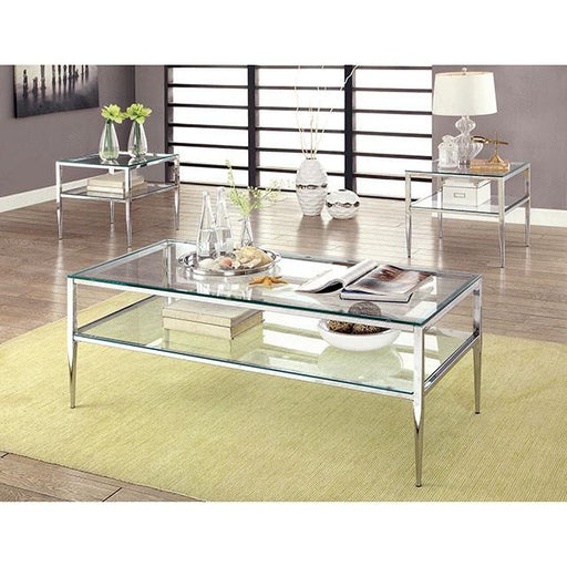 TANIKA Chrome End Table, Chrome - California Furniture (Coachella, CA)