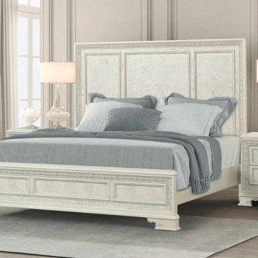 Stella Mia 4 Pc 5 Pc Queen Bedroom Set White - California Furniture (Coachella, CA)