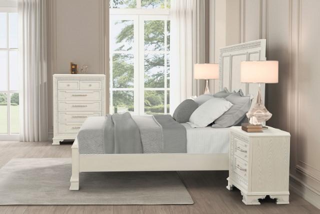 Stella Mia 4 Pc 5 Pc Queen Bedroom Set White - California Furniture (Coachella, CA)
