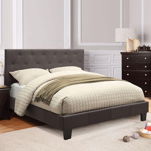 LEEROY Queen & Twin Bed Ivory & Gray - California Furniture (Coachella, CA)