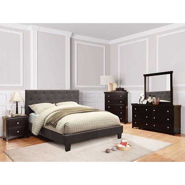 LEEROY Cal.King, E.King, & Full Bed Ivory & Gray - California Furniture (Coachella, CA)