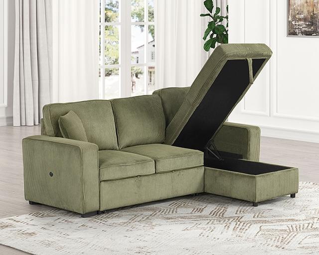 Yves Sectional Green - California Furniture (Coachella, CA)