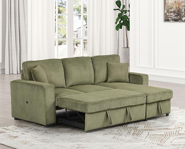 Yves Sectional Green - California Furniture (Coachella, CA)