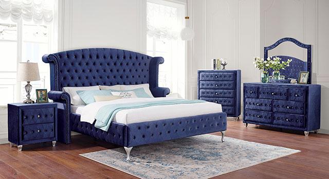 Alzire Black & Blue Mirror - California Furniture (Coachella, CA)