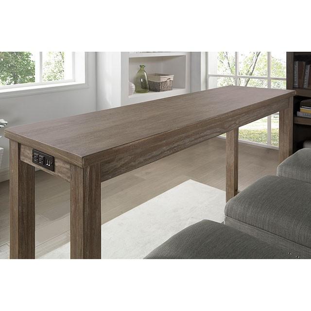 CAERLEON 4 Pc. Counter Ht. Table Set, Wire-brushed Gray - California Furniture (Coachella, CA)