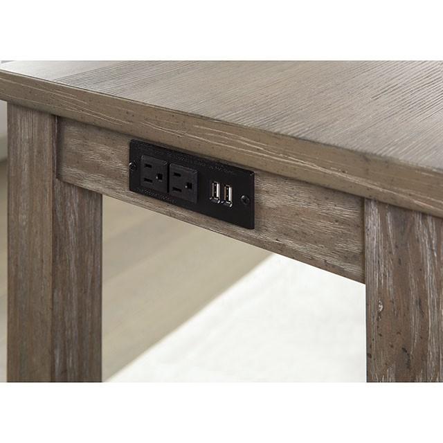 CAERLEON 4 Pc. Counter Ht. Table Set, Wire-brushed Gray - California Furniture (Coachella, CA)