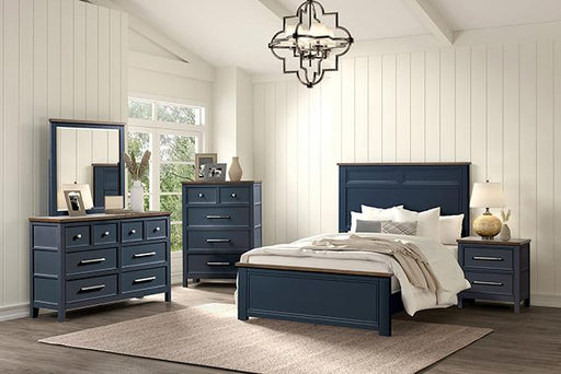 Pinetop 4 & 5 Piece Twin Bedroom Set White & Blue - California Furniture (Coachella, CA)