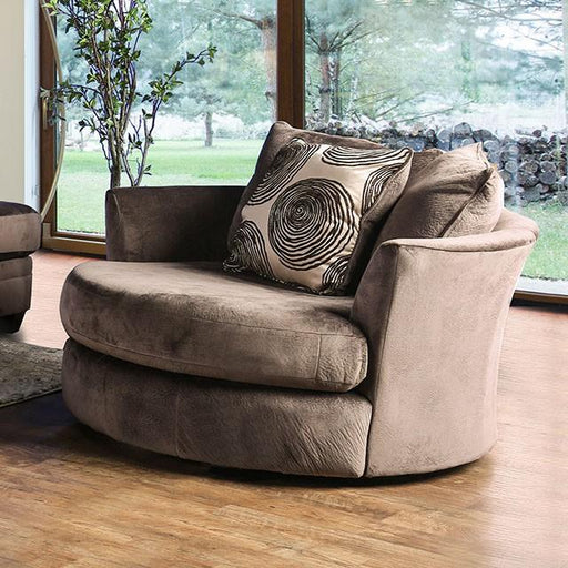 Bonaventura Brown Swivel Chair - California Furniture (Coachella, CA)