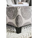 Bonaventura Gray/Pattern Ottoman - California Furniture (Coachella, CA)