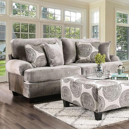 Bonaventura Gray/Pattern Sofa - California Furniture (Coachella, CA)