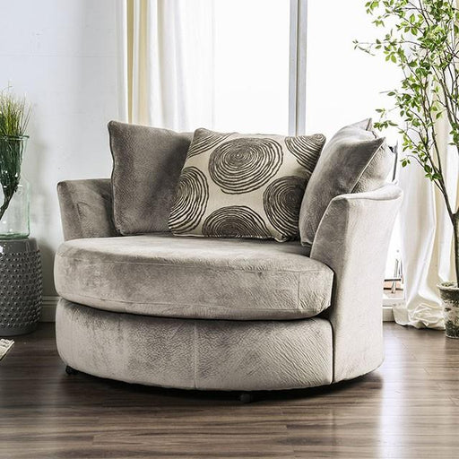 Bonaventura Gray/Pattern Swivel Chair - California Furniture (Coachella, CA)