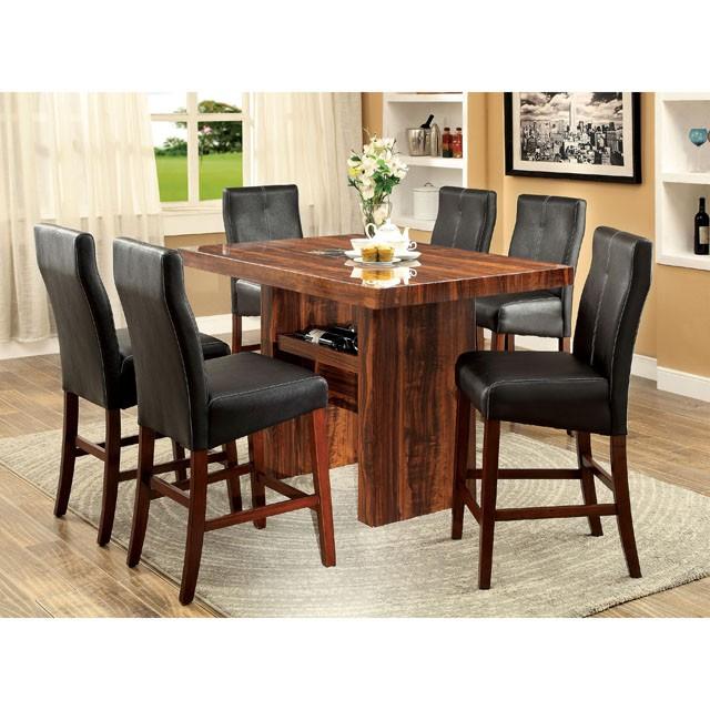 BONNEVILLE II Brown Cherry/Black Counter Ht. Chair (2/CTN) - California Furniture (Coachella, CA)
