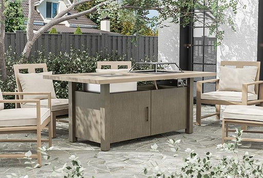 Bordeaux Dining Table w/ Fire Pit & Cooler - California Furniture (Coachella, CA)