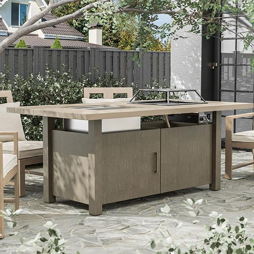 Bordeaux Dining Table w/ Fire Pit & Cooler - California Furniture (Coachella, CA)