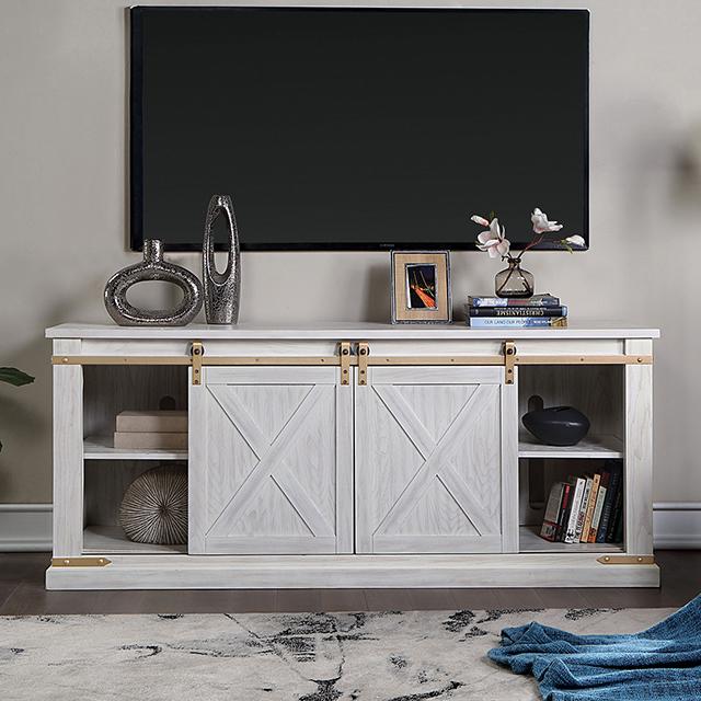 BORREGO TV Stand, Antique White - California Furniture (Coachella, CA)