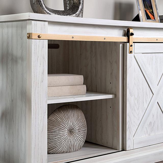 BORREGO TV Stand, Antique White - California Furniture (Coachella, CA)