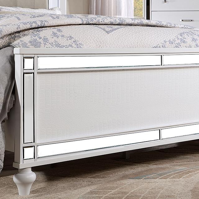 BRACHIUM Cal.King Bed, White - California Furniture (Coachella, CA)