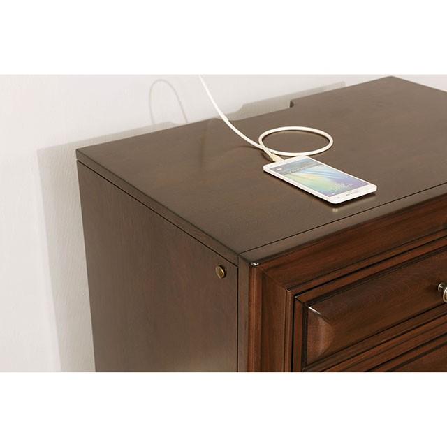 Brandt Brown Cherry Night Stand - California Furniture (Coachella, CA)