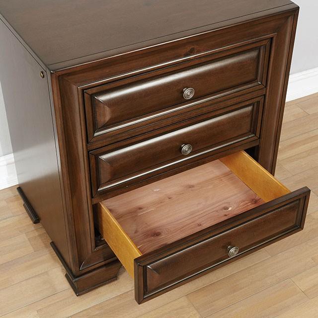 Brandt Brown Cherry Night Stand - California Furniture (Coachella, CA)