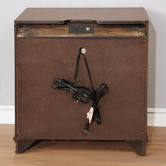 Brandt Brown Cherry Night Stand - California Furniture (Coachella, CA)