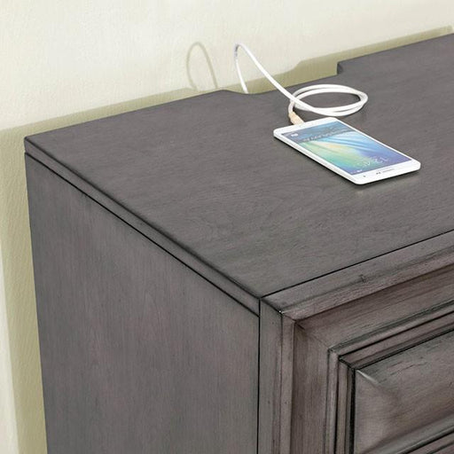 Brandt Gray Night Stand - California Furniture (Coachella, CA)