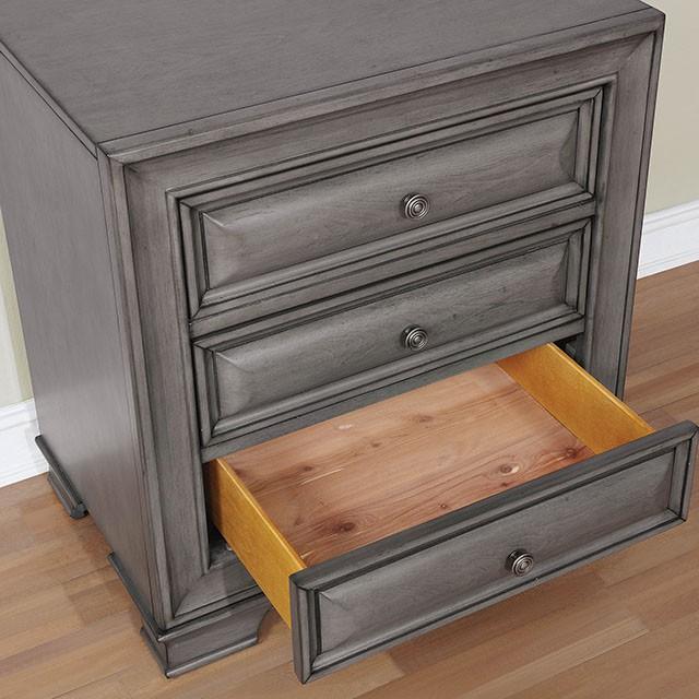 Brandt Gray Night Stand - California Furniture (Coachella, CA)