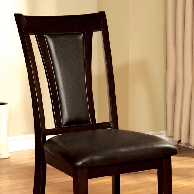 BRENT Dark Cherry/Espresso Side Chair (2/CTN) - California Furniture (Coachella, CA)