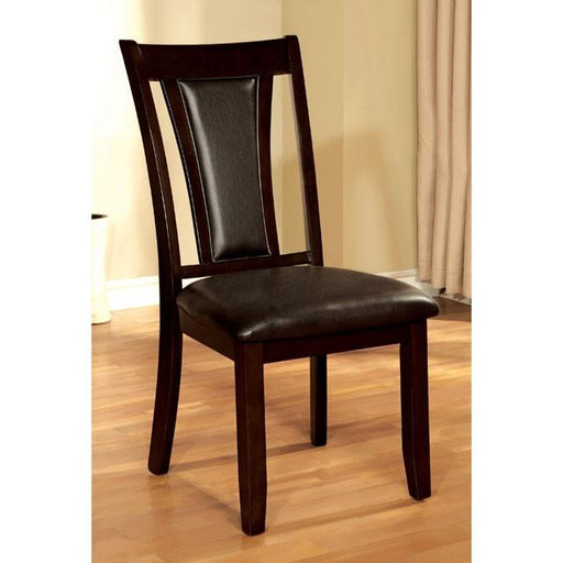 BRENT Dark Cherry/Espresso Side Chair (2/CTN) - California Furniture (Coachella, CA)