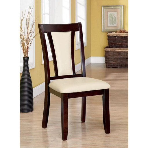 BRENT Dark Cherry/Ivory Side Chair (2/CTN) - California Furniture (Coachella, CA)