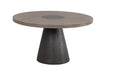Broager 5 Pc Dining Table Set (Light Gray Swivel Chairs) - California Furniture (Coachella, CA)