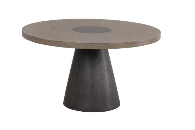 Broager 5 Pc Dining Table Set (Light Gray Swivel Chairs) - California Furniture (Coachella, CA)