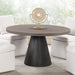 Broager 5 Pc Dining Table Set (Light Gray Swivel Chairs) - California Furniture (Coachella, CA)