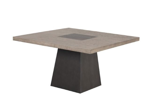 Broager 5 Pc Dining Table Set (White Caster Chairs) Walnut - California Furniture (Coachella, CA)