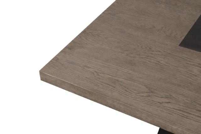 Broager 5 Pc Dining Table Set (White Caster Chairs) Walnut - California Furniture (Coachella, CA)