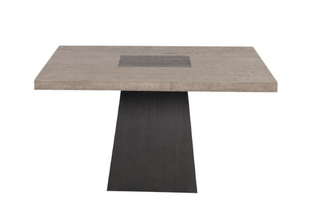 Broager 5 Pc Dining Table Set (White Swivel Chairs) - California Furniture (Coachella, CA)
