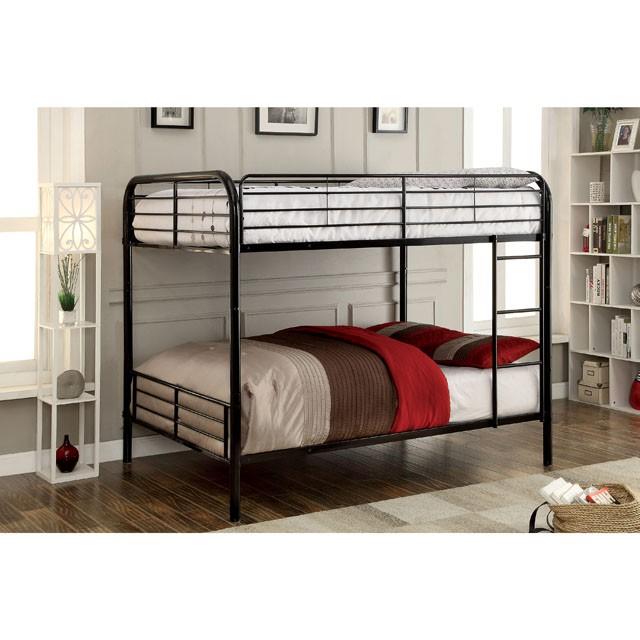 BROCKET Black Metal Full/Full Bunk Bed - California Furniture (Coachella, CA)