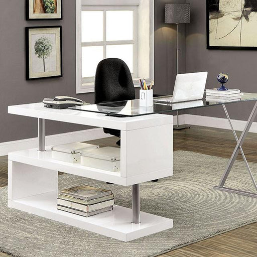 BRONWEN White Desk - California Furniture (Coachella, CA)