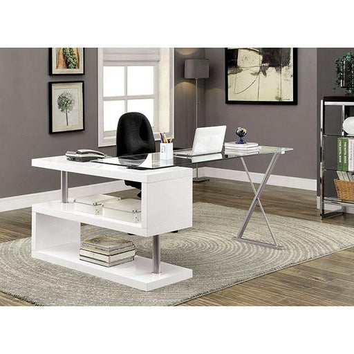 BRONWEN White Desk - California Furniture (Coachella, CA)
