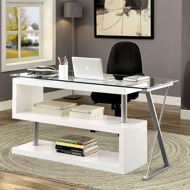 BRONWEN White Desk - California Furniture (Coachella, CA)