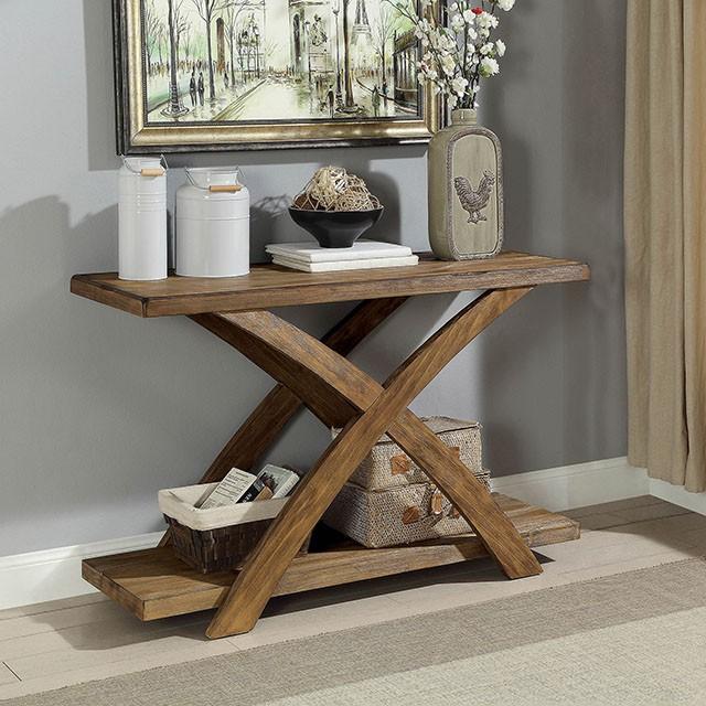 Bryanna Antique Light Oak Sofa Table - California Furniture (Coachella, CA)
