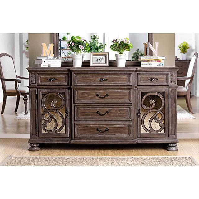 ARCADIA Rustic Natural Tone Server - California Furniture (Coachella, CA)