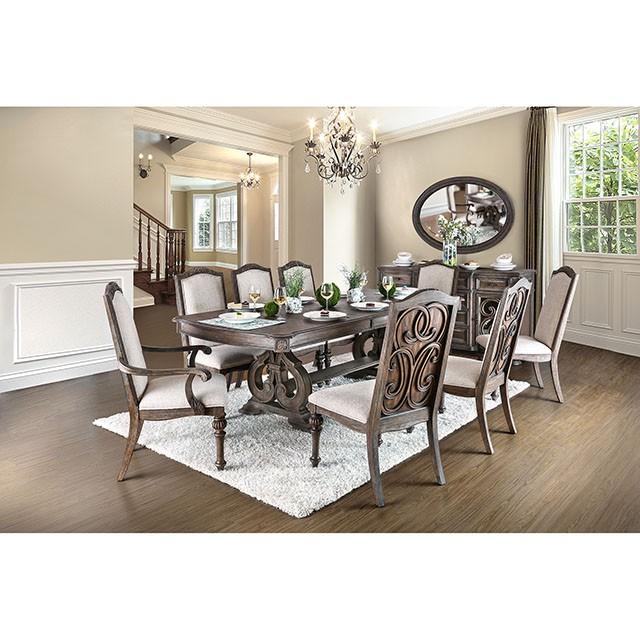 ARCADIA Rustic Natural Tone Mirror, Oval - California Furniture (Coachella, CA)