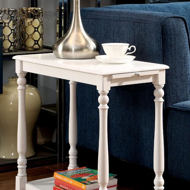 DEERING White Side Table - California Furniture (Coachella, CA)