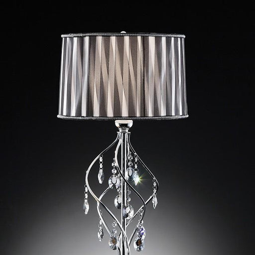 Arya Black/Chrome Table Lamp, Hanging Crystal - California Furniture (Coachella, CA)