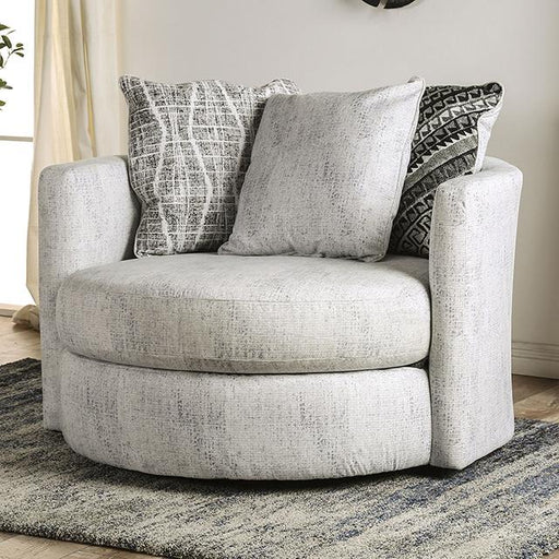 EIMEAR Swivel Chair, Off-white/Black - California Furniture (Coachella, CA)