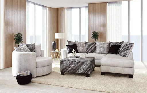 EIMEAR Swivel Chair, Off-white/Black - California Furniture (Coachella, CA)