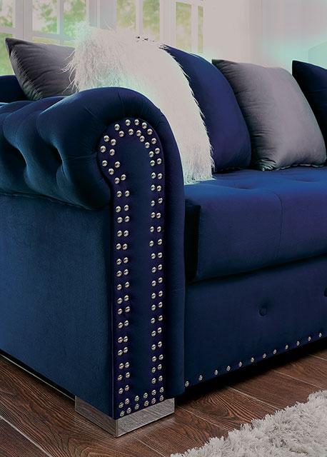 WILMINGTON Sectional, Blue - California Furniture (Coachella, CA)