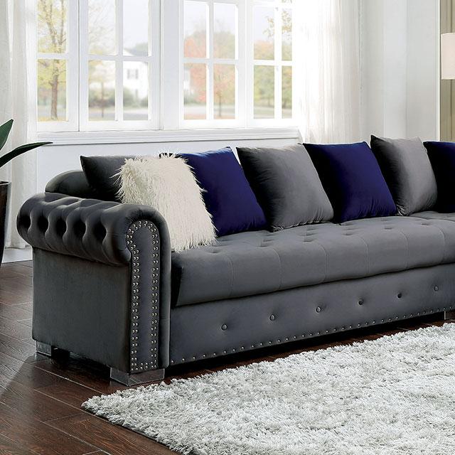 WILMINGTON Sectional, Gray - California Furniture (Coachella, CA)