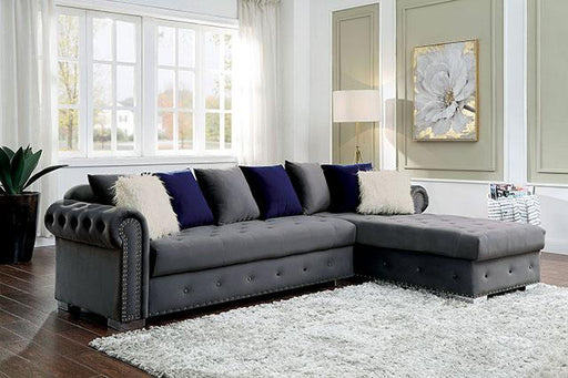 WILMINGTON Sectional, Gray - California Furniture (Coachella, CA)
