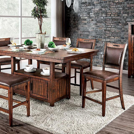 Wichita 6 Pc Counter Ht Table Set with Bench - California Furniture (Coachella, CA)